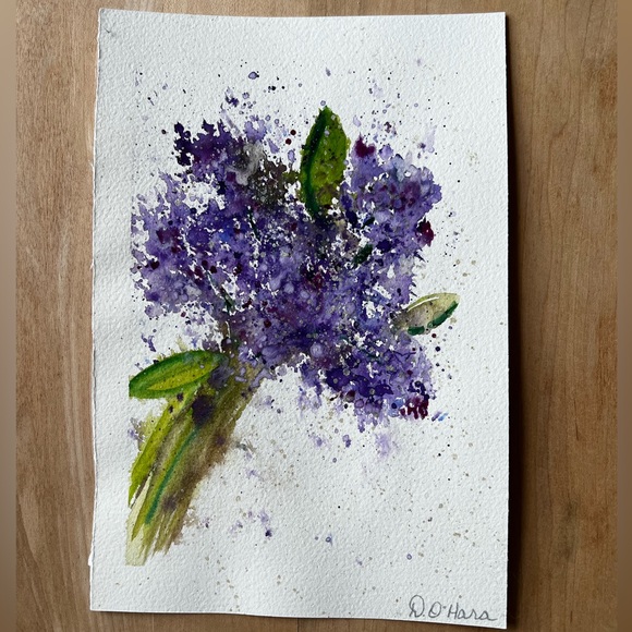 Beautiful Handpainted abstract watercolour flowers - Picture 1 of 1